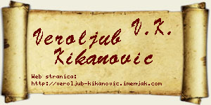 Veroljub Kikanović vizit kartica